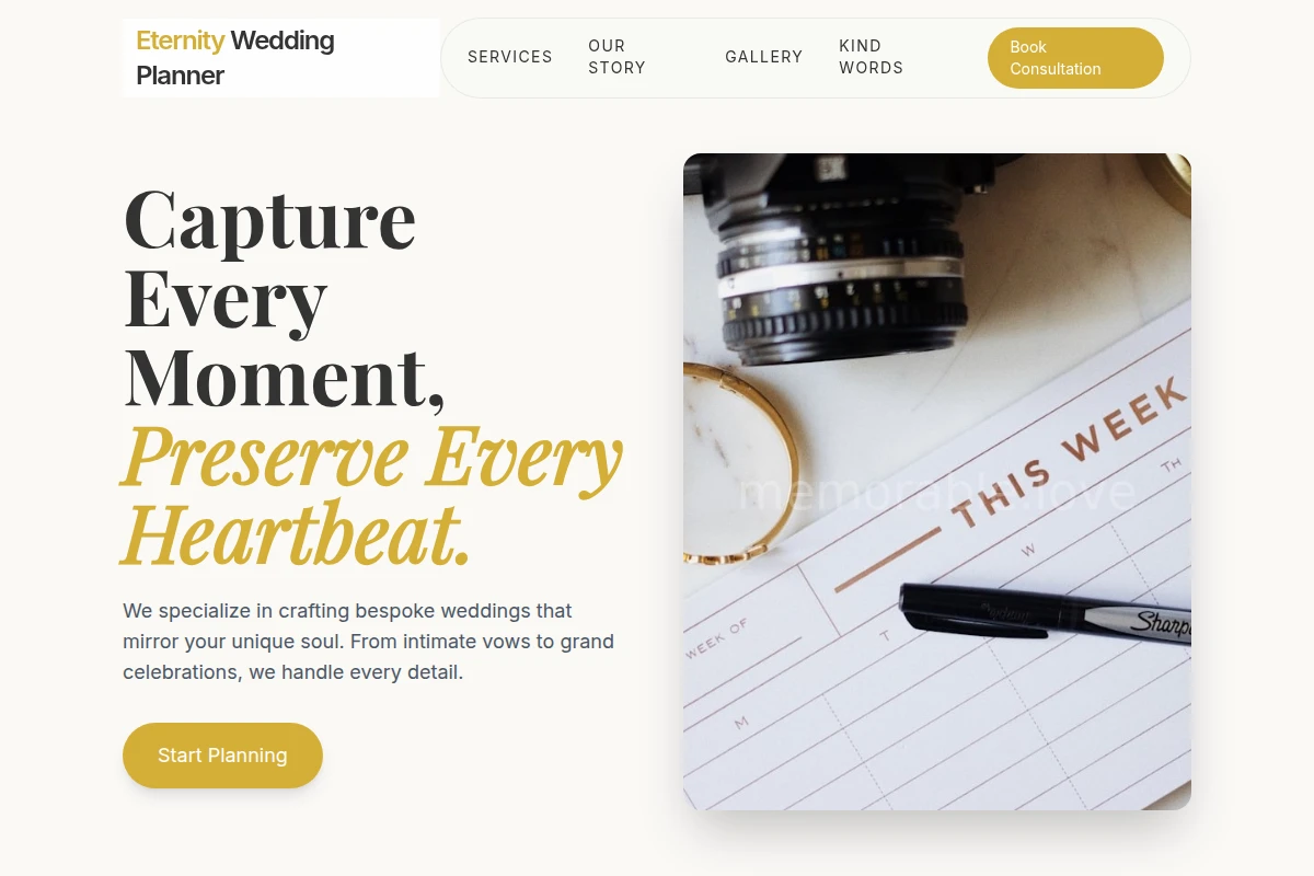 Eternity Wedding Planner